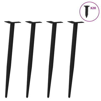 konsolipöydän jalat kartiomainen 4 kpl musta 72-73 cm teräs