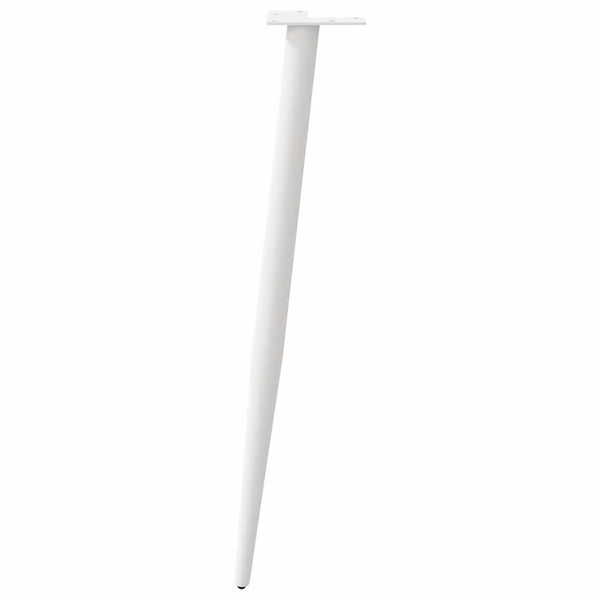 Konsolipöydän jalat kartiomaiset 4 kpl valkoinen 72-73 cm teräs