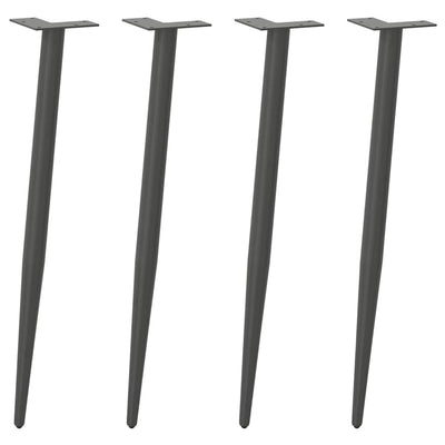 konsolipöydän jalat kartiomainen 4 kpl 72-73 cm terästä