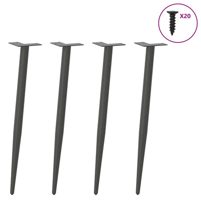 konsolipöydän jalat kartiomainen 4 kpl 72-73 cm terästä
