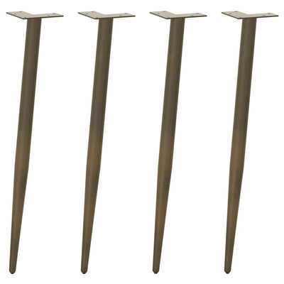 konsolipöydän jalat kartiomainen 4 kpl 72-73 cm teräs