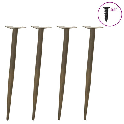 konsolipöydän jalat kartiomainen 4 kpl 72-73 cm teräs