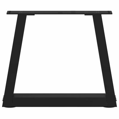 Sohvapöydän jalat V-muoto 2 kpl Musta 30x(30-31,3) cm Teräs