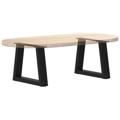 Sohvapöydän jalat V-muoto 2 kpl Musta 30x(30-31,3) cm Teräs