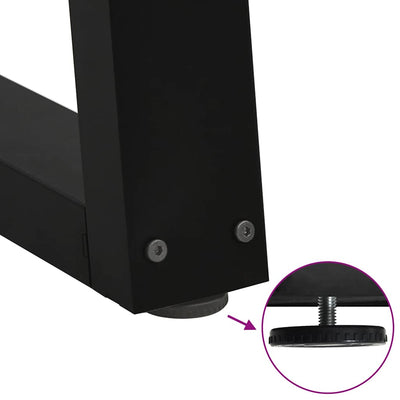 Sohvapöydän jalat V-muoto 2 kpl Musta 30x(30-31,3) cm Teräs
