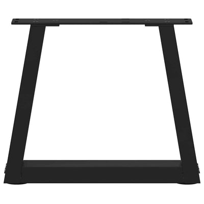Ruokapöydän jalat V-muoto 2 kpl Musta 40x(30-31,3) cm Teräs