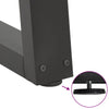 Ruokapöydän jalat V-muoto 2 kpl Antrasiitti 40x(30-31,3) cm
