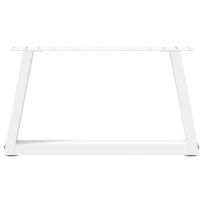 Ruokapöydän jalat V-muoto 2 kpl Valkoinen 50x(30-31,3) cm Teräs