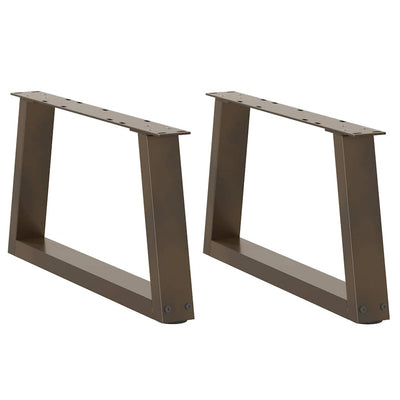 Ruokapöydän jalat V-muoto 2 kpl Luonnonteräs 50x(30-31,3) cm
