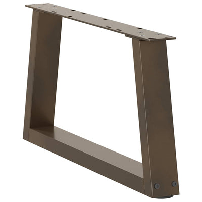 Ruokapöydän jalat V-muoto 2 kpl Luonnonteräs 50x(30-31,3) cm