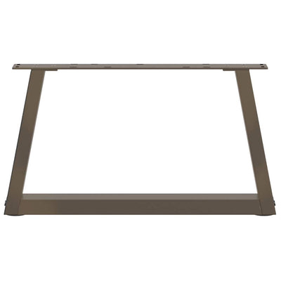 Ruokapöydän jalat V-muoto 2 kpl Luonnonteräs 50x(30-31,3) cm