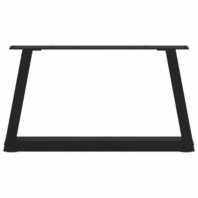 Ruokapöydän jalat V-muoto 2 kpl Musta 60x(30-31,3) cm Teräs