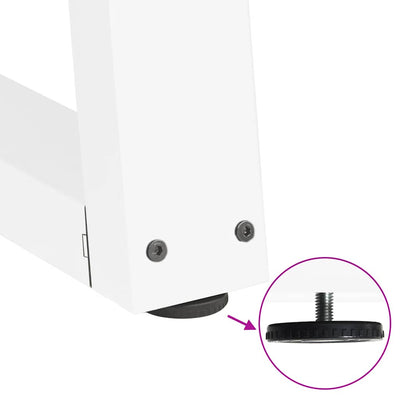 Valkoinen ruokapöydän jalat v-muoto Aileen 60x(30-31,3)cm (2 kpl teräs)