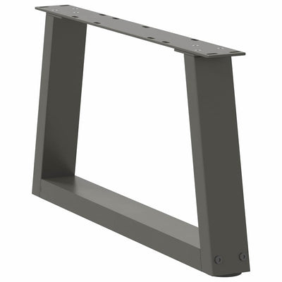 Ruokapöydän jalat V-muoto 2 kpl Antrasiitti 60x(30-31,3) cm
