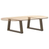 Ruokapöydän jalat V-muoto 2 kpl Luonnonteräs 60x(30-31,3) cm