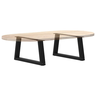 Ruokapöydän jalat V-muoto 2 kpl Musta 70x(30-31,3) cm Teräs