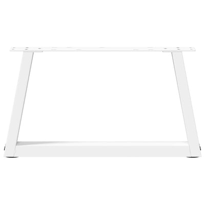 Ruokapöydän jalat V-muotoinen 2 kpl Valkoinen 70x(30-31,3) cm