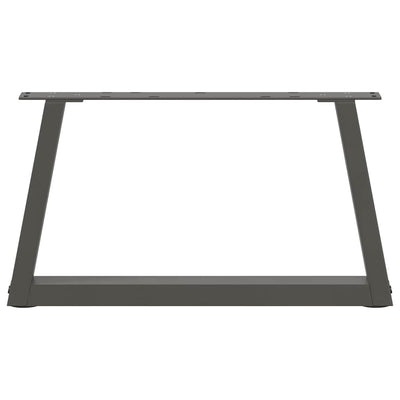 Ruokapöydän jalat V-muoto 2 kpl Antrasiitti 70x(30-31,3) cm
