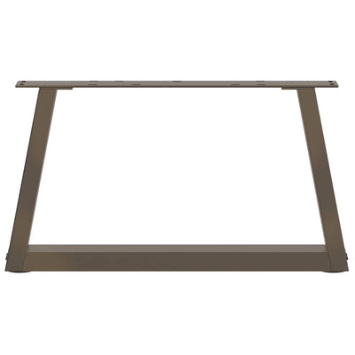 Ruokapöydän jalat V-muoto 2 kpl Luonnonteräs 70x(30-31,3) cm