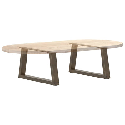 Ruokapöydän jalat V-muoto 2 kpl Luonnonteräs 70x(30-31,3) cm