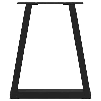 Ruokapöydän jalat V-muoto 2 kpl Musta 28x(42-43,3) cm Teräs