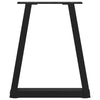 Musta ruokapöydän jalat v-muoto Aileen 28x(42-43,3)cm (2 kpl teräs)