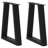 Ruokapöydän jalat V-muoto 2 kpl Musta 38x(42-43,3) cm Teräs
