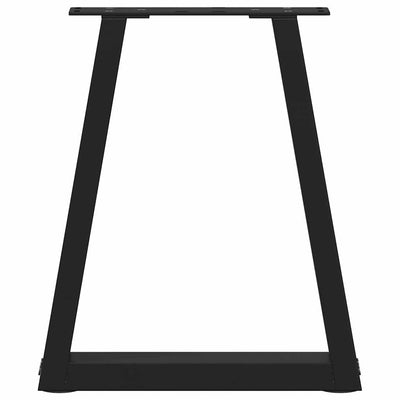 Ruokapöydän jalat V-muoto 2 kpl Musta 38x(42-43,3) cm Teräs