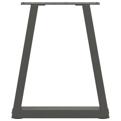 Ruokapöydän jalat V-muoto 2 kpl Antrasiitti 38x(42-43,3) cm
