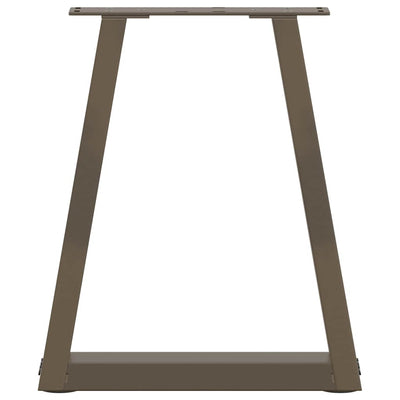 Ruokapöydän jalat V-muoto 2 kpl Luonnonteräs 38x(42-43,3) cm