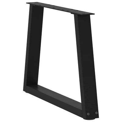 Ruokapöydän jalat V-muoto 2 kpl Musta 50x(42-43,3) cm Teräs
