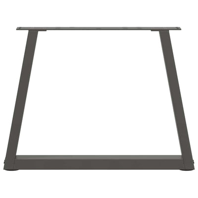 Ruokapöydän jalat V-muotoinen 2 kpl Antrasiitti 50x(42-43,3) cm