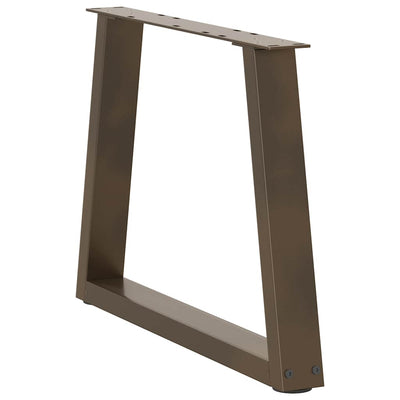 Ruokapöydän jalat V-muoto 2 kpl Luonnonteräs 60x(42-43,3) cm