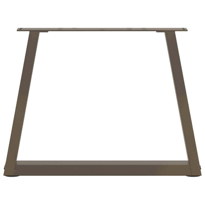 Ruokapöydän jalat V-muoto 2 kpl Luonnonteräs 60x(42-43,3) cm
