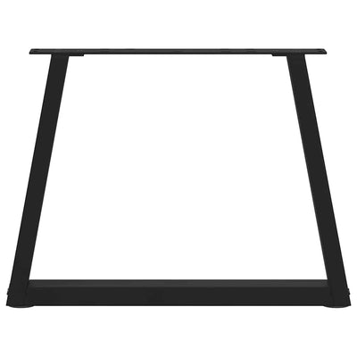 Ruokapöydän jalat V-muotoinen 2 kpl Musta 70x(42-43,3) cm Teräs