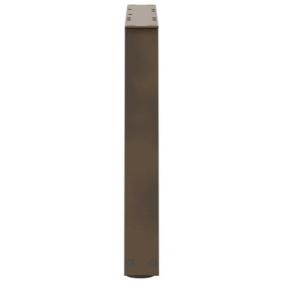 Ruokapöydän jalat V-muoto 2 kpl Luonnonteräs 70x(42-43,3) cm