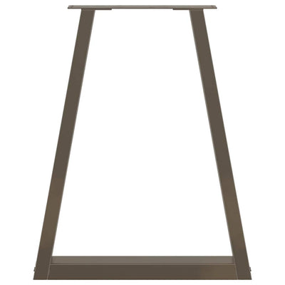 Ruokapöydän jalat V-muoto 2 kpl Luonnonteräs 50x(72-73,3) cm