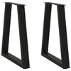 ruokapöydän jalat V-muotoiset 2 kpl musta 60x(72-73) cm teräs
