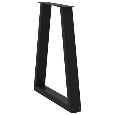 ruokapöydän jalat V-muotoiset 2 kpl musta 60x(72-73) cm teräs