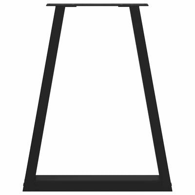 ruokapöydän jalat V-muotoiset 2 kpl musta 60x(72-73) cm teräs
