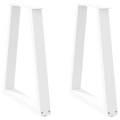 ruokapöydän jalat V-muotoiset 2 kpl valkoinen 60x(72-73) cm