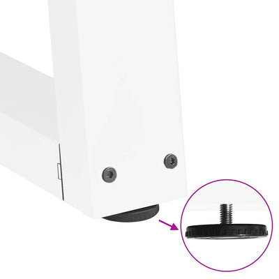 ruokapöydän jalat V-muotoiset 2 kpl valkoinen 60x(72-73) cm