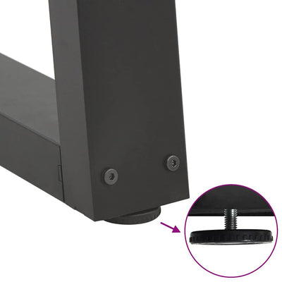 ruokapöydän jalat V-muotoiset 2 kpl antrasiittia 60x(72-73) cm