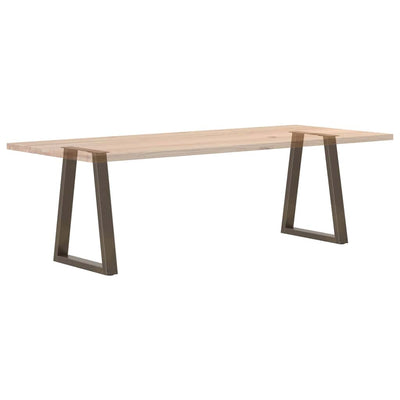 Ruokapöydän jalat V-muoto 2 kpl Luonnonteräs 60x(72-73,3) cm
