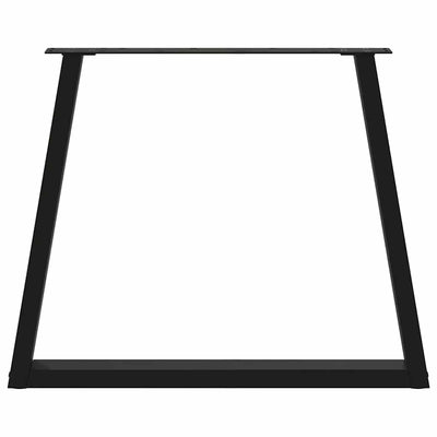 Ruokapöydän jalat V-muoto 2 kpl Musta 80x(72-73,3) cm Teräs