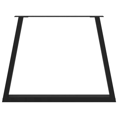Musta ruokapöydän jalat v-muotoinen Aileen 90x(72-73,3)cm (2 kpl teräs)