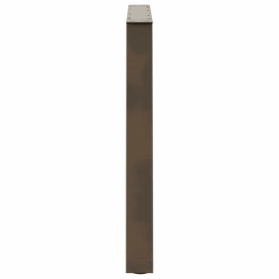 Ruokapöydän jalat V-muoto 2 kpl Luonnonteräs 90x(72-73,3) cm