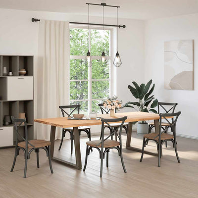 Luonnonteräs ruokapöydän jalat v-muoto Aileen 100x(72-73,3)cm (2 kpl)