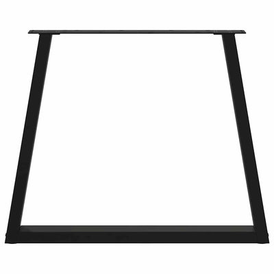 Ruokapöydän jalat V-muoto 3 kpl Musta 70x(72-73,3) cm Teräs