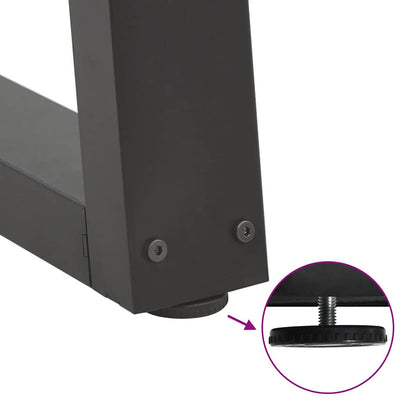 Antrasiitti ruokapöydän jalat v-muoto Aileen 70x(72-73,3)cm (3 kpl)